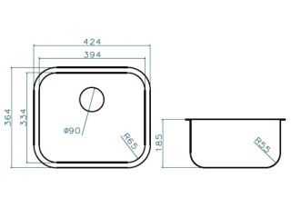 Кухонная мойка Grandex Aqua Select 36 L 200332 сатин